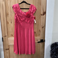 WOMENS COLLECTION DRESSBARN DK PINK CASUAL DRESS 16