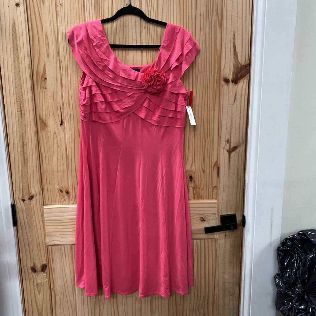 WOMENS COLLECTION DRESSBARN DK PINK CASUAL DRESS 16