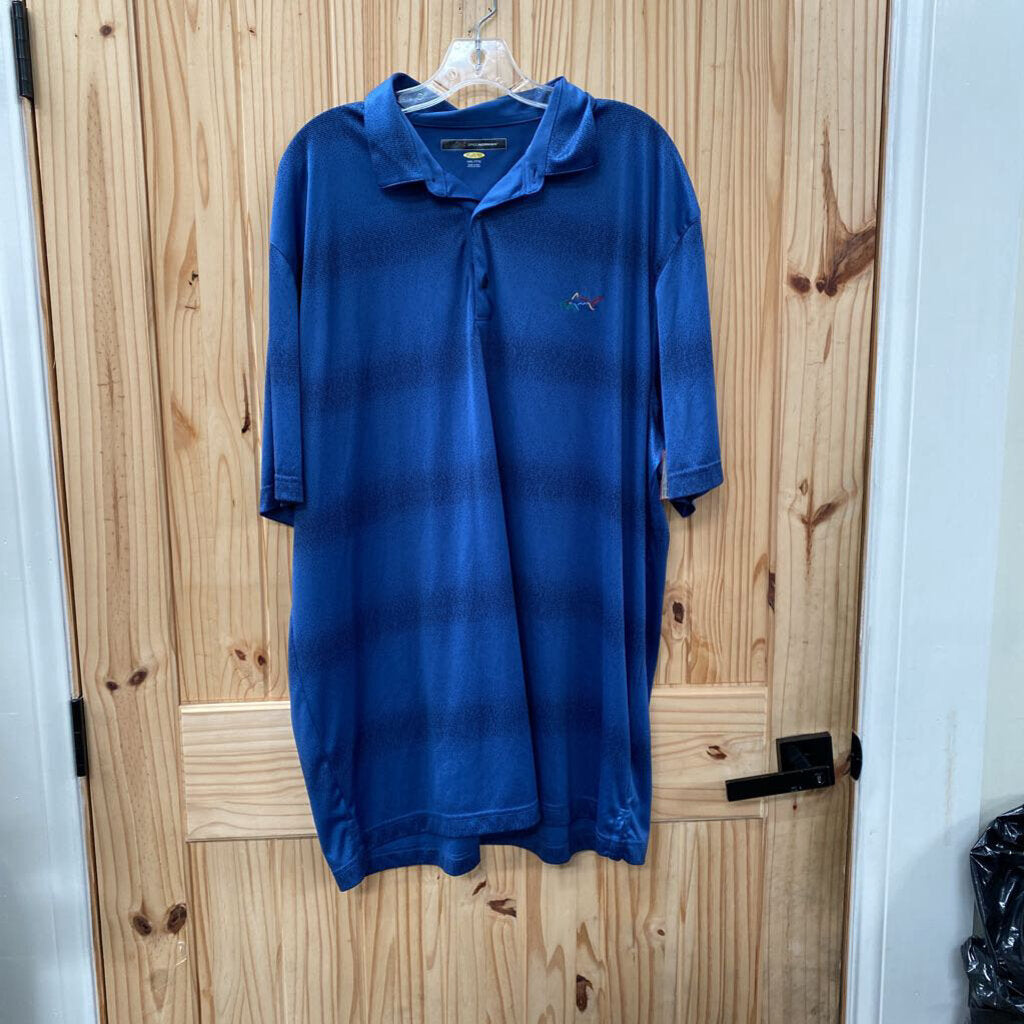 MENS GREG NORMAN BLUE POLO SHIRT XXXL