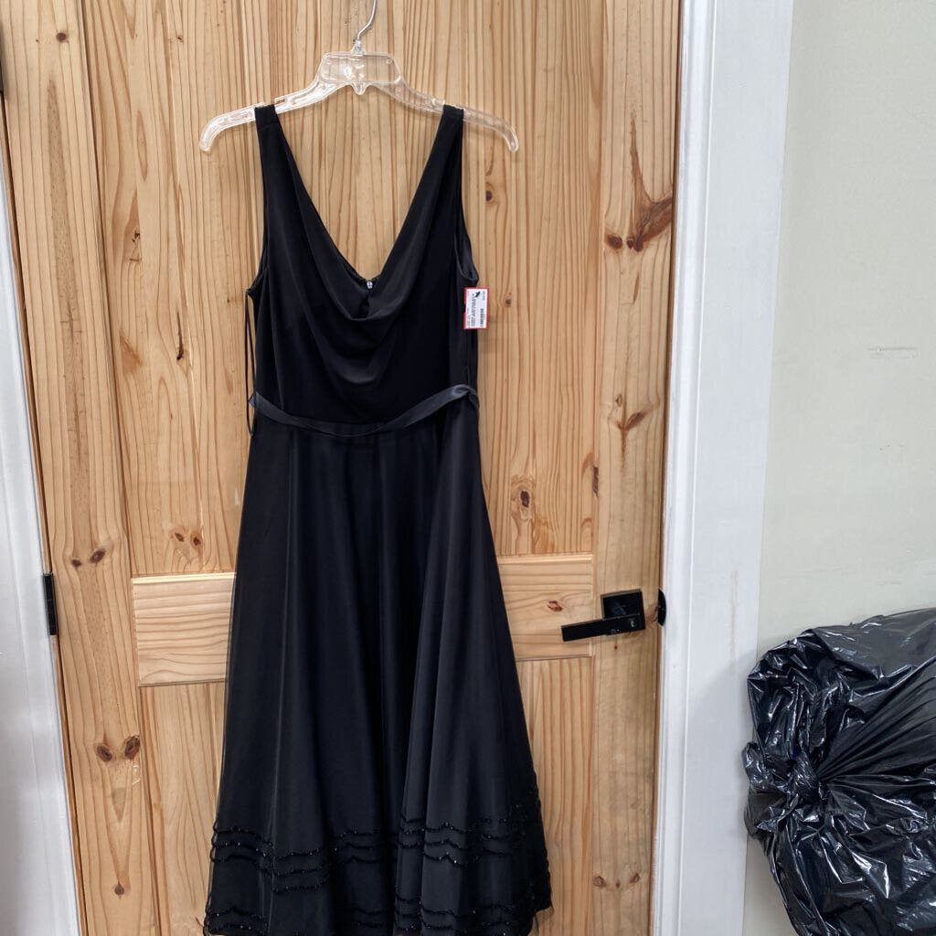 WOMENS JS BOUTIQUE BLK SL CASUAL DRESS 12