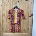 GIRLS WILLOW CROW LS ROMPER ORANGE/FUSHIA 12/18M NWT