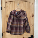 WOMENS CARHARTT BROWN PLAID TOP XL 16/18