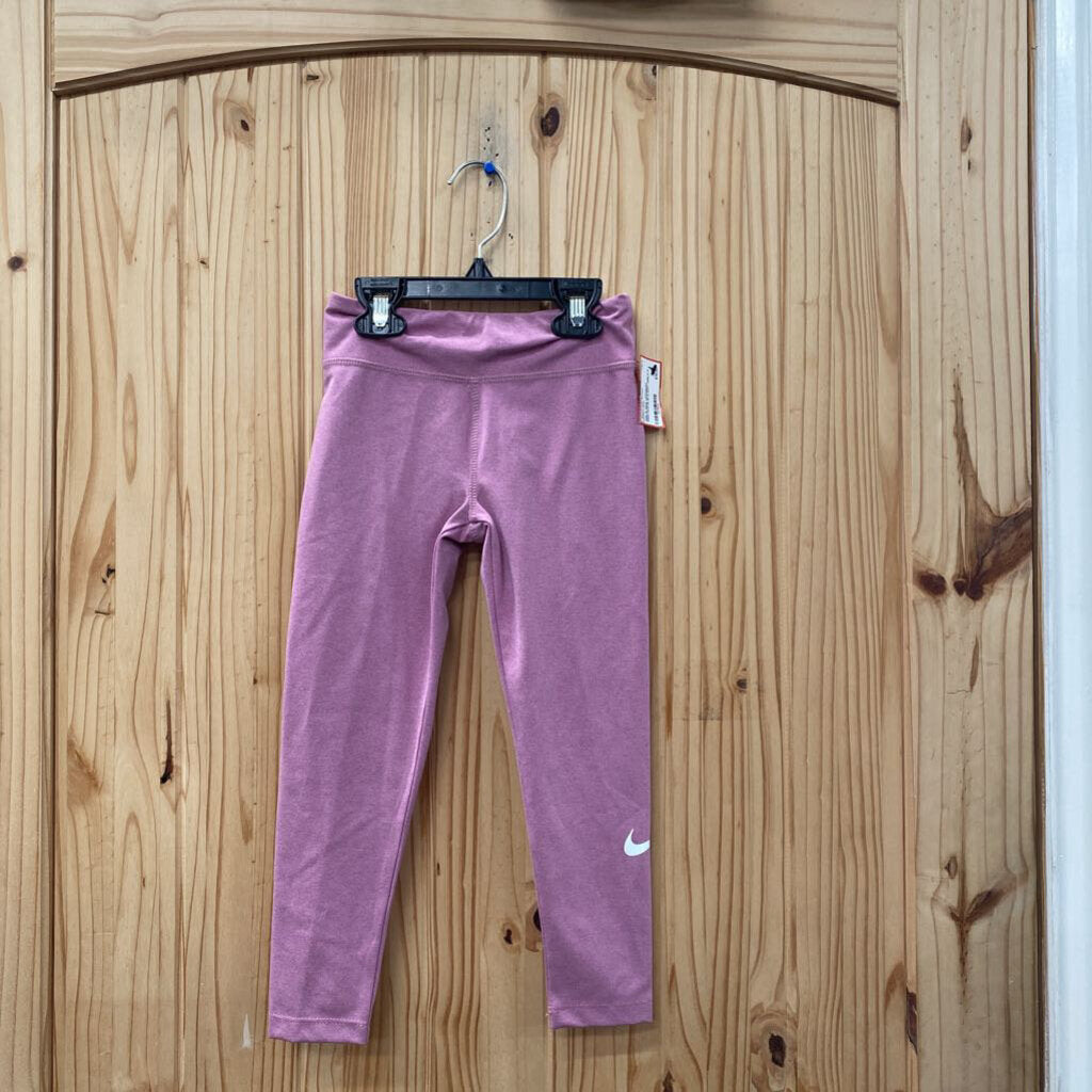 GIRLS NIKE LEGGINGS PINK/WHITE M 6 NWT