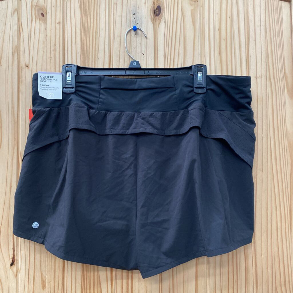 WOMENS CALIA BLK SHORTS XL NWT