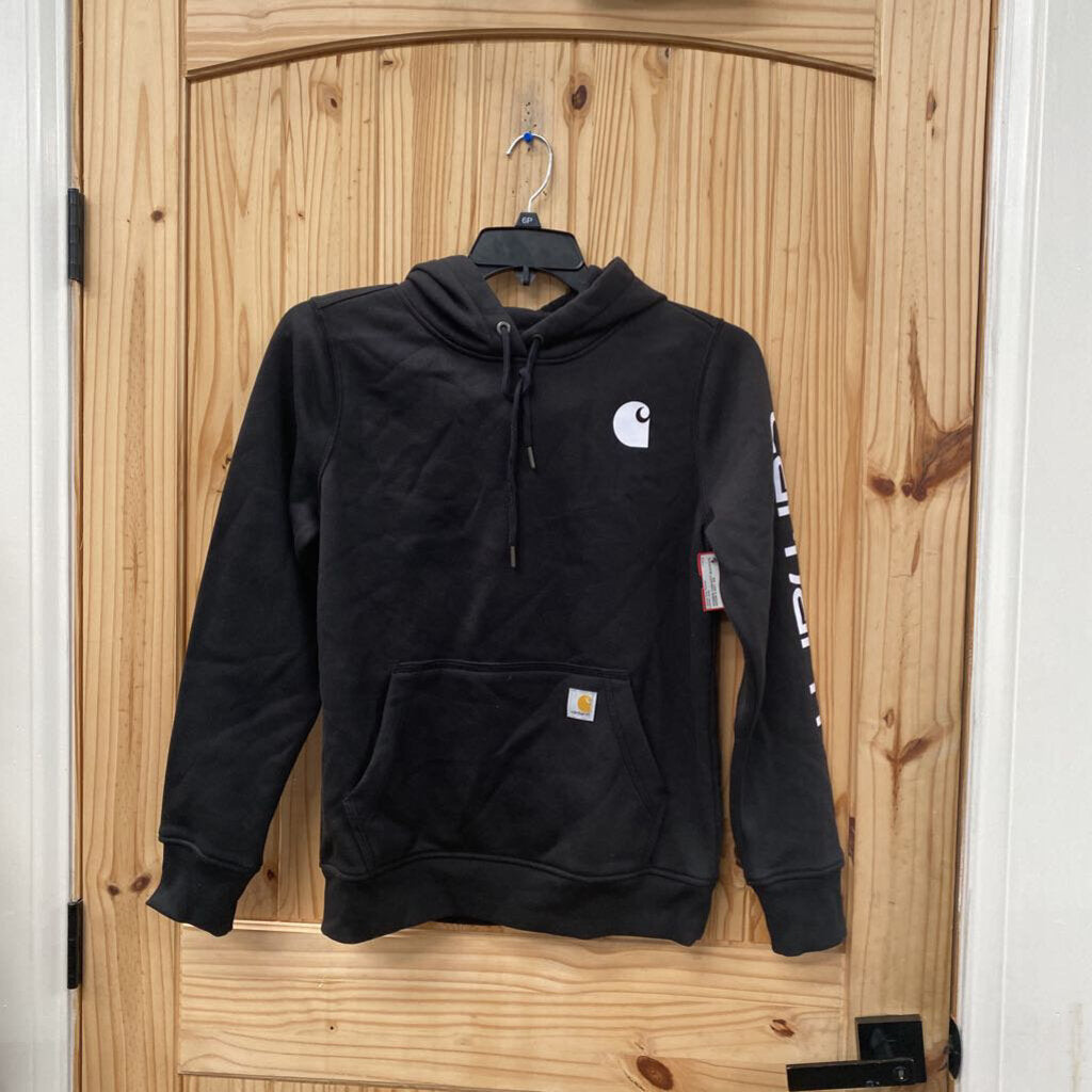 WOMENS CARHARTT BLK/WHITE HOODIE S NWT