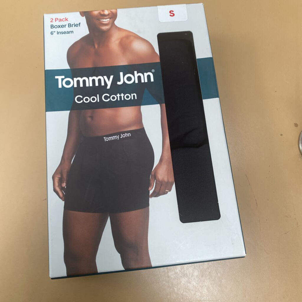 MENS TOMMY JOHN COOL COTTON BOXER BRIEFS 2 PACK S NEW