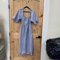 WOMENS FREE ASSEMBLY BLUE/WHITE STRIPE DRESS XL