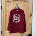 ESKIMOS JOE'S LS WINE/WHITE SHIRT M