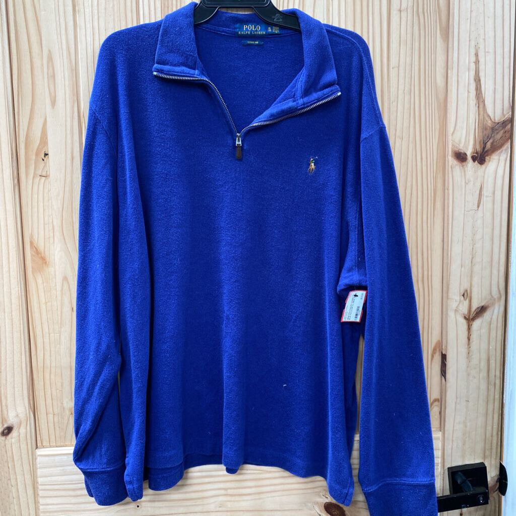 MENS POLO RALPH LAUREN BLUE PULLOVER XL