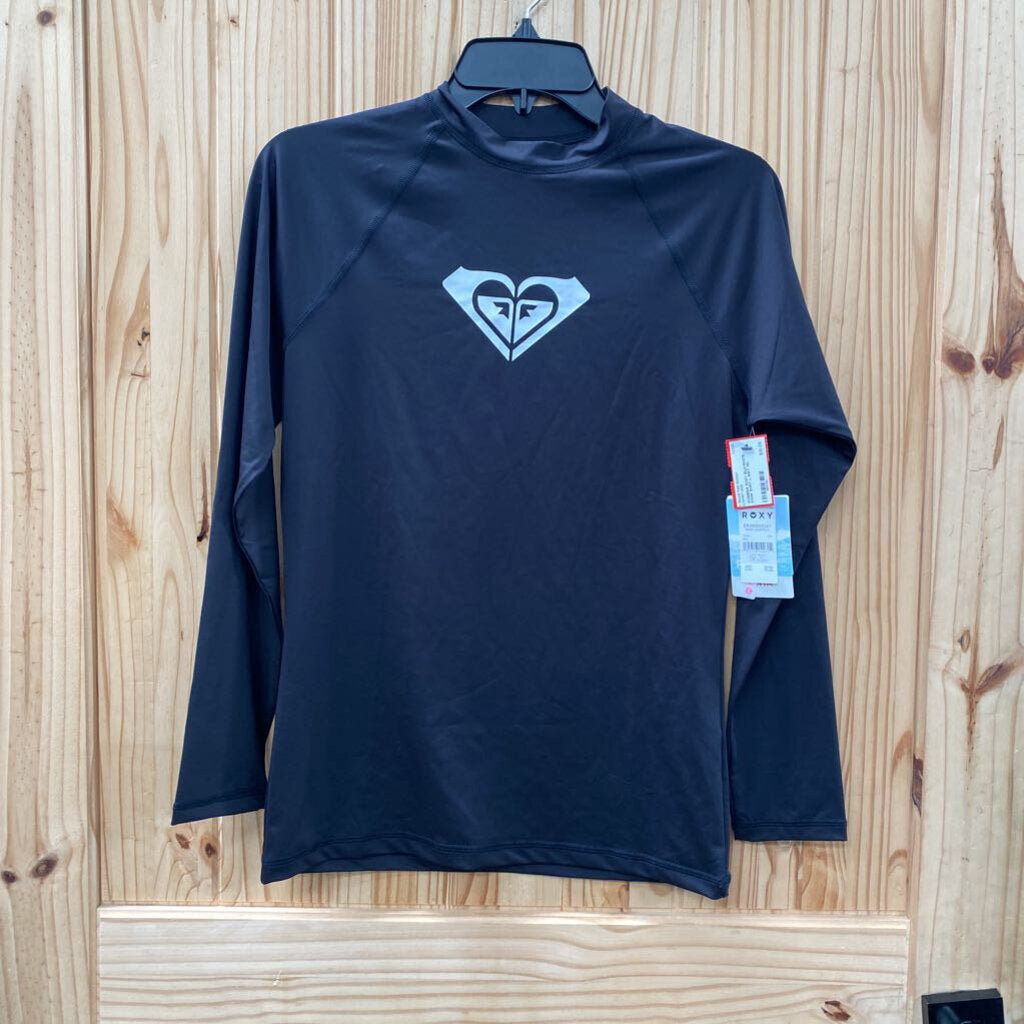 WOMENS ROXY BLK/WHITE SWIM SHIRT L NWT