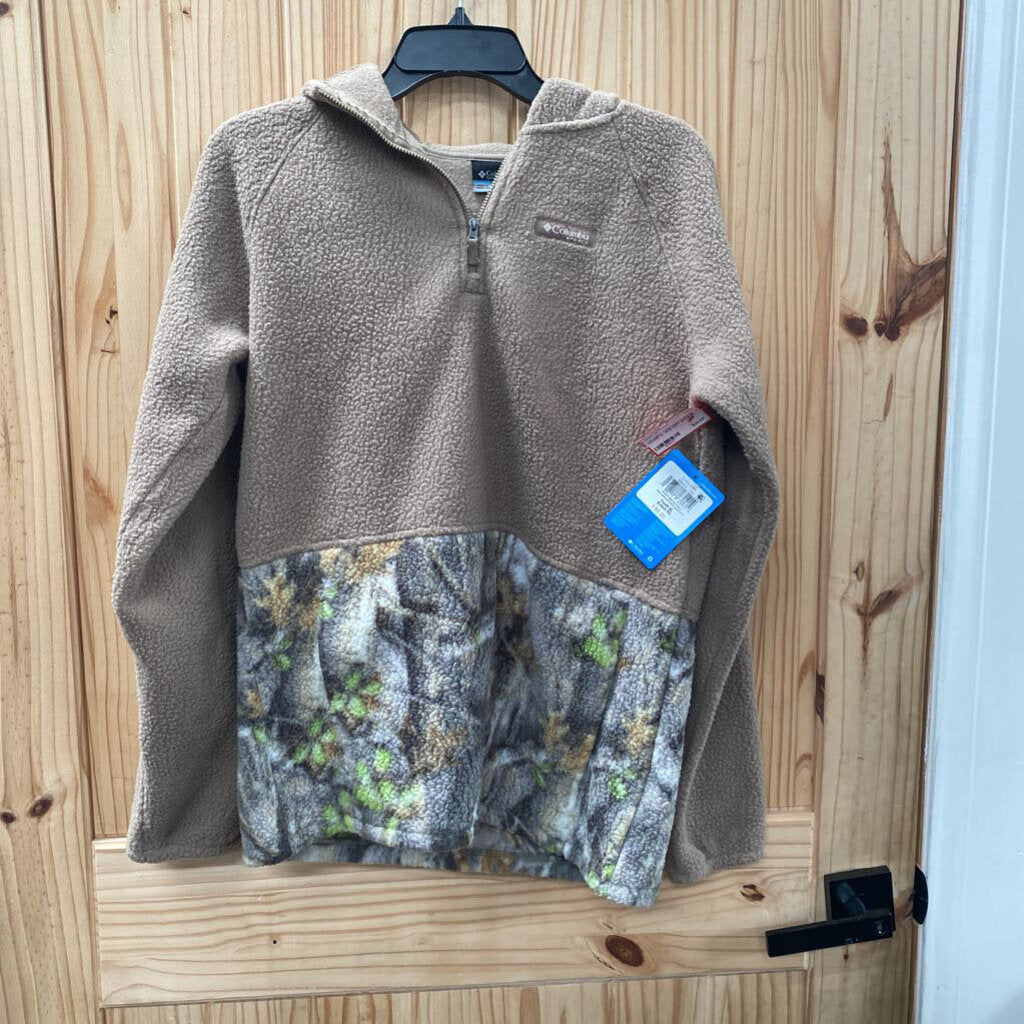 COLUMBIA TAN/CAMO FLEECE HOODIE XL 18/20 NWT
