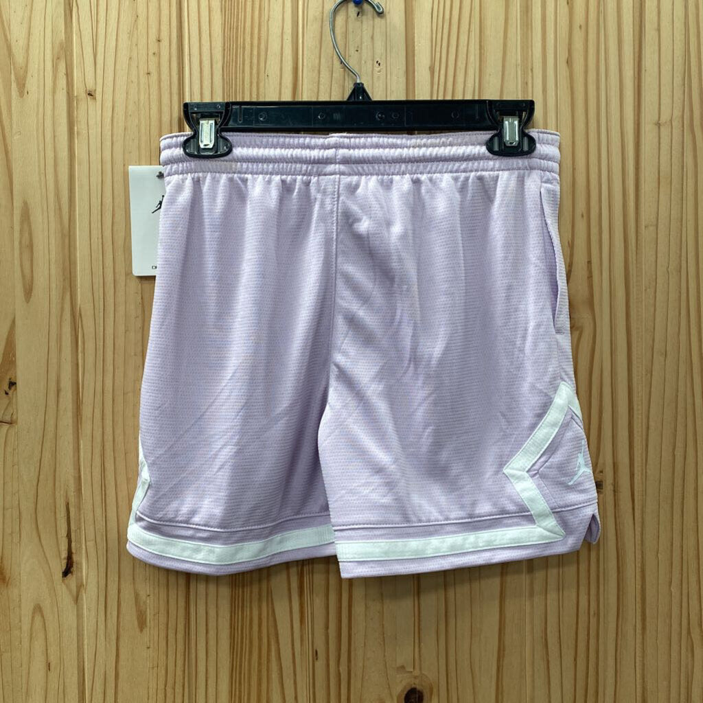 GIRLS JORDAN LILAC/WHITE SHORTS L 12/13 NWT