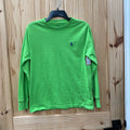 BOYS POLO RALPH LAUREN LS LIME GREEN/BLUE SHIRT L 14/16