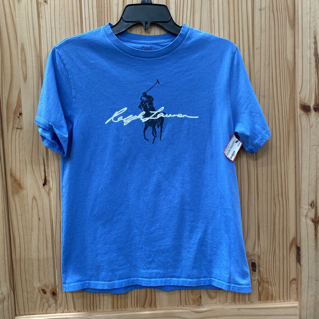 BOYS POLO RALPH LAUREN LT BLUE SHIRT L 14/16