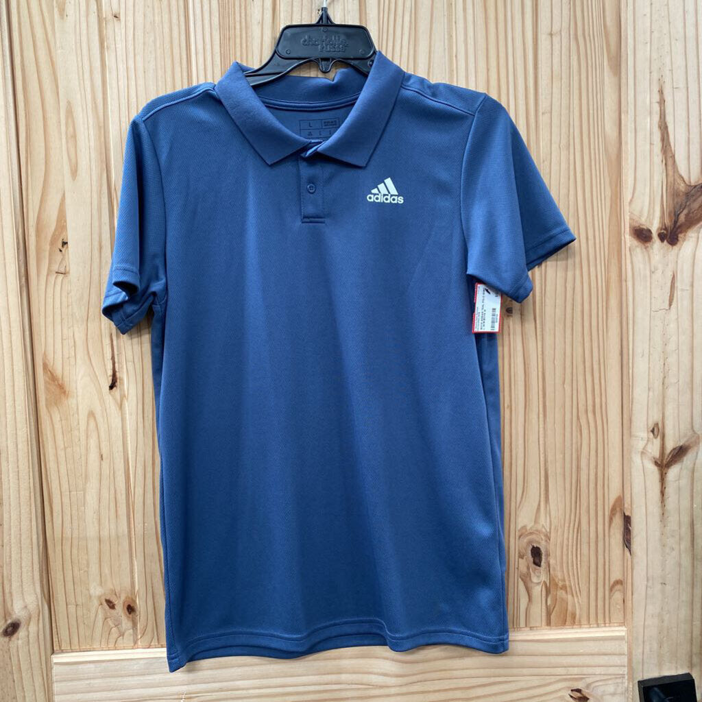 BOYS ADIDAS TEAL POLO SHIRT L 14/16