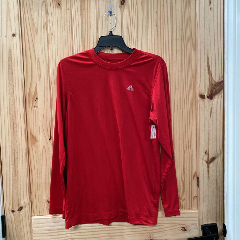 MENS ADIDAS LS RED SHIRT S
