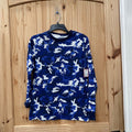 BOYS POLO RALPH LAUREN LS BLUE/WHITE CAMO SHIRT L 14/16