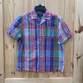 BOYS POLO RALPH LAUREN BUTTON UP MULTI COLOR PLAID SHIRT L 14/16