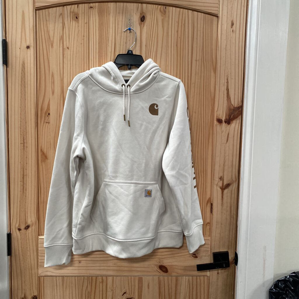 WOMENS CARHARTT LT TAN HOODIE L NWT