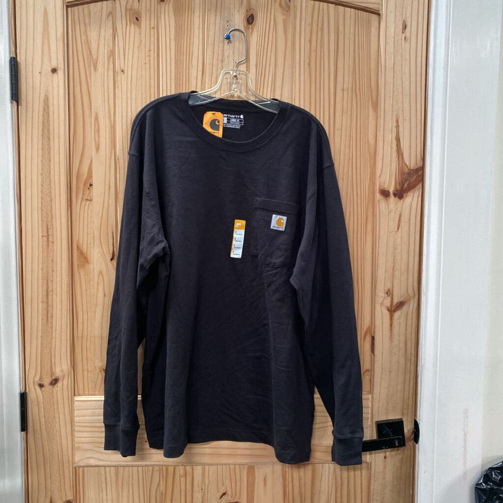 CARHARTT MENS L BLK LS SHIRT NWT