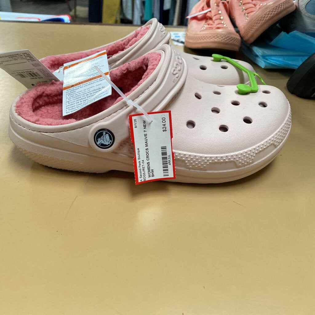 WOMENS CROCS MAUVE 7 NEW