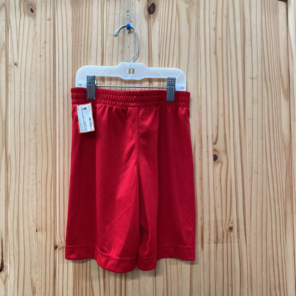 BOYS JORDAN SHORTS RED/BLK M 6