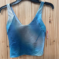 WOMENS CALIA TEAL/BROWN OMBRE SPORTS BRA XS NWT