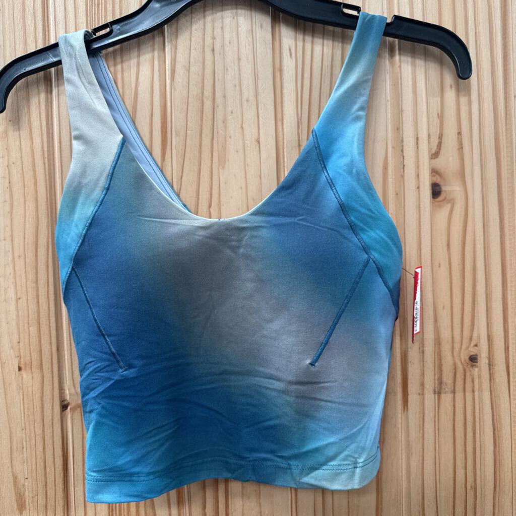 WOMENS CALIA TEAL/BROWN OMBRE SPORTS BRA XS NWT