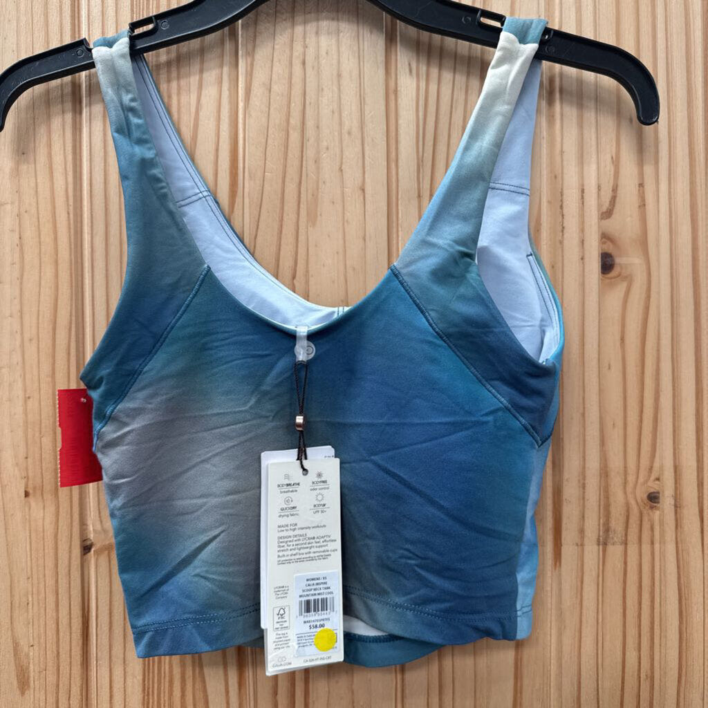 WOMENS CALIA TEAL/BROWN OMBRE SPORTS BRA XS NWT