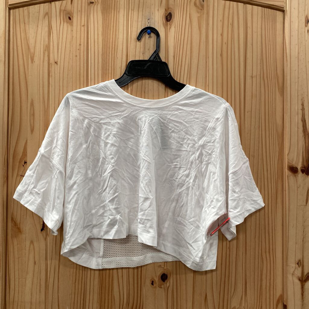 WOMENS BEACH RIOT WHITE CROP TOP S NWT