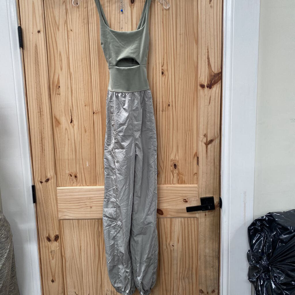FREE PEOPLE MOVEMENT SAGE STONE ROMPER