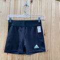 GIRLS ADIDAS BIKER SHORTS BLK/WHITE 13/14 NWT