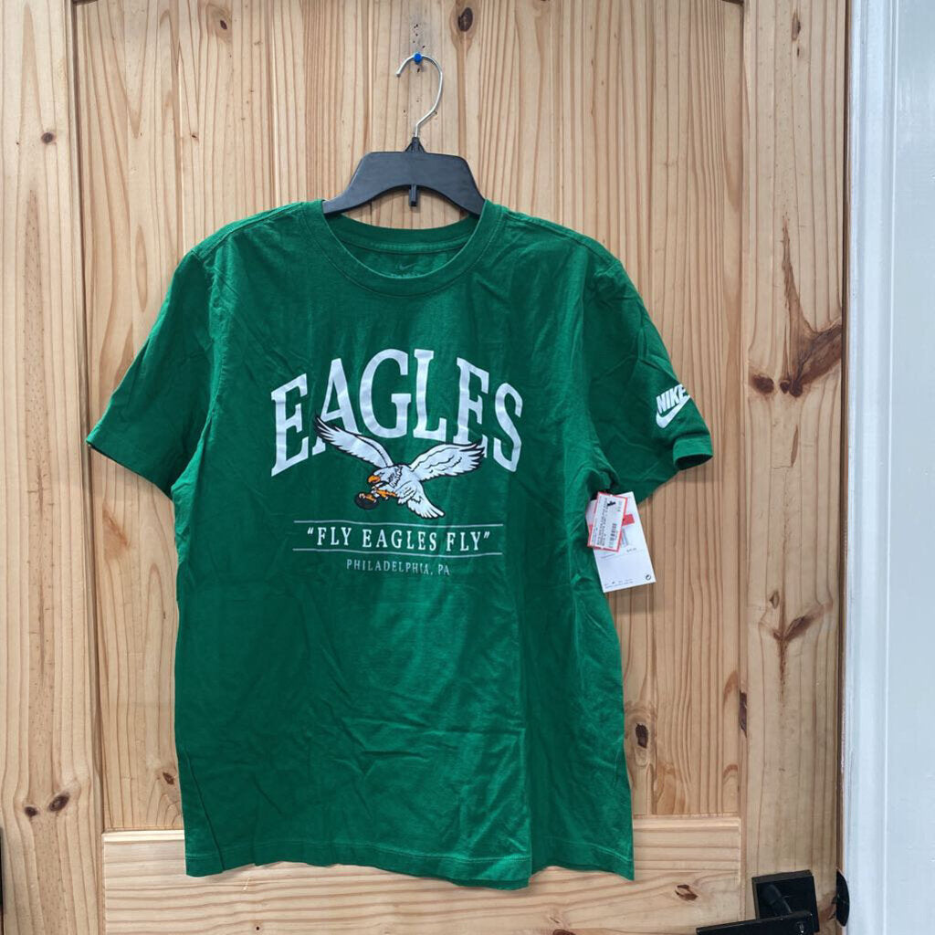 BOYS NIKE PHILADELPHIA EAGLE GREEN/WHITE SHIRT L 12 NWT