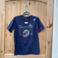 BOYS NIKE AMERICAN FOOTBALL CONFERNCE NAVY BLUE SHIRT L 14/16 NWT