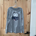 MENS NIKE GO PATS LS GREY SHIRT L NWT