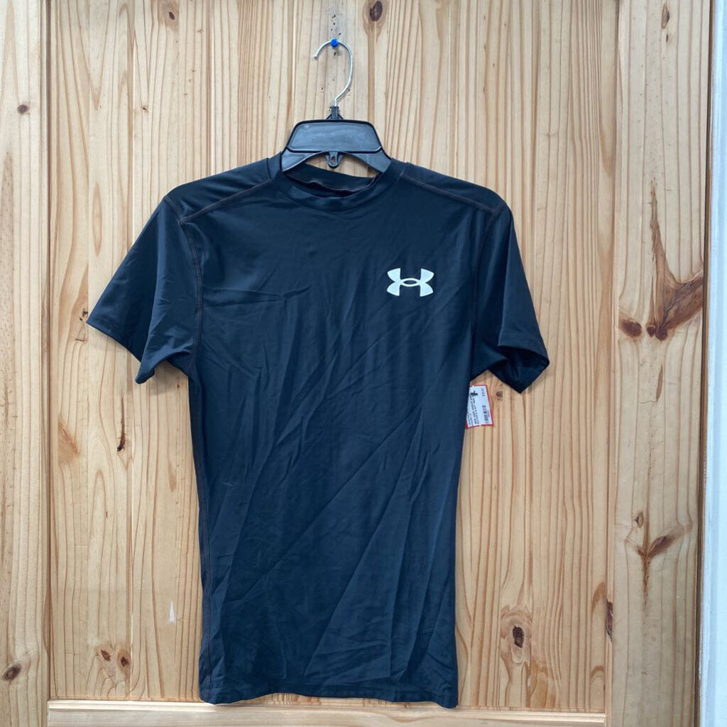 MENS UNDER ARMOUR SHIRT BLK/WHITE M NWT