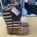 TWISTER BOOTS BROWN/RED/WHITE/BLUE 13