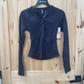 WOMENS FREE PEOPLE MOVEMENT LS BLK SHIRT S NWT