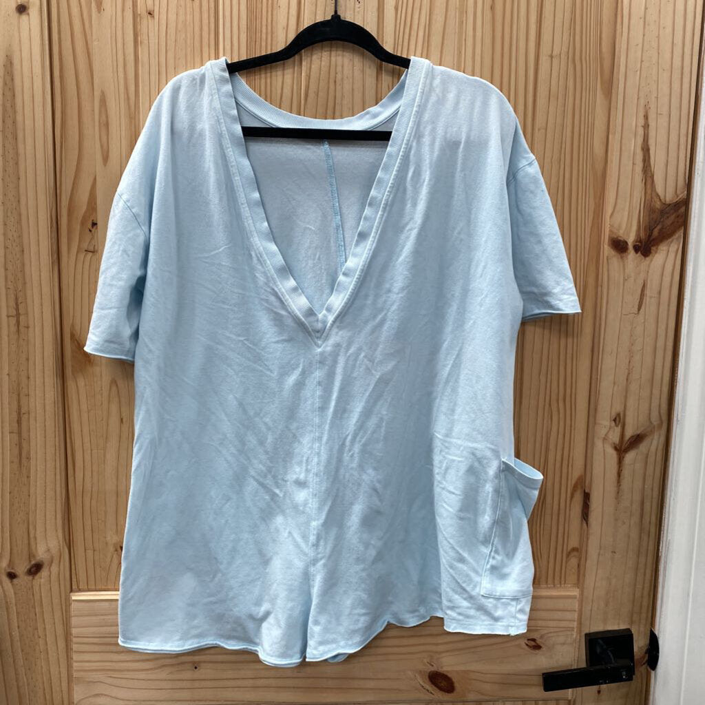 WOMENS FREE PEOPLE MOVEMENT SKY BLUE ROMPER S NWT