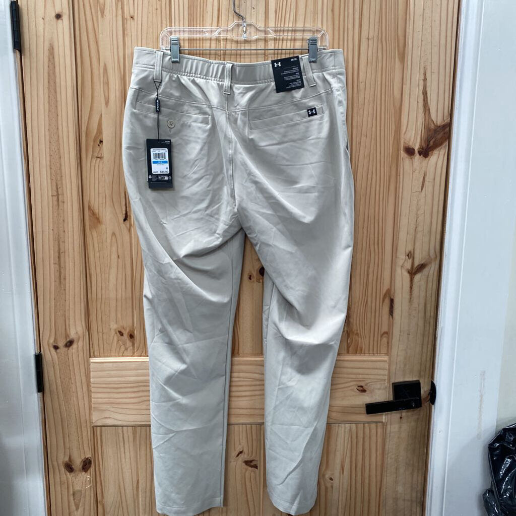 MENS UNDER ARMOUR TAN PANTS 36X30 NWT
