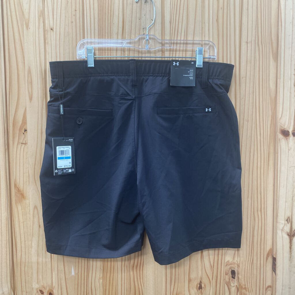 MENS UNDER ARMOUR BLK SHORTS 36 NWT