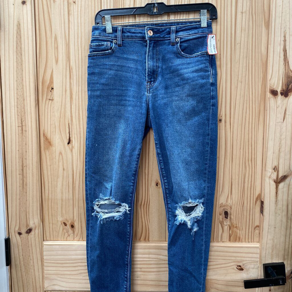 WOMENS AMERICAN EAGLE DENIM DIST. JEANS 0 REGULAR