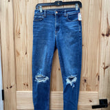 WOMENS AMERICAN EAGLE DENIM DIST. JEANS 0 REGULAR