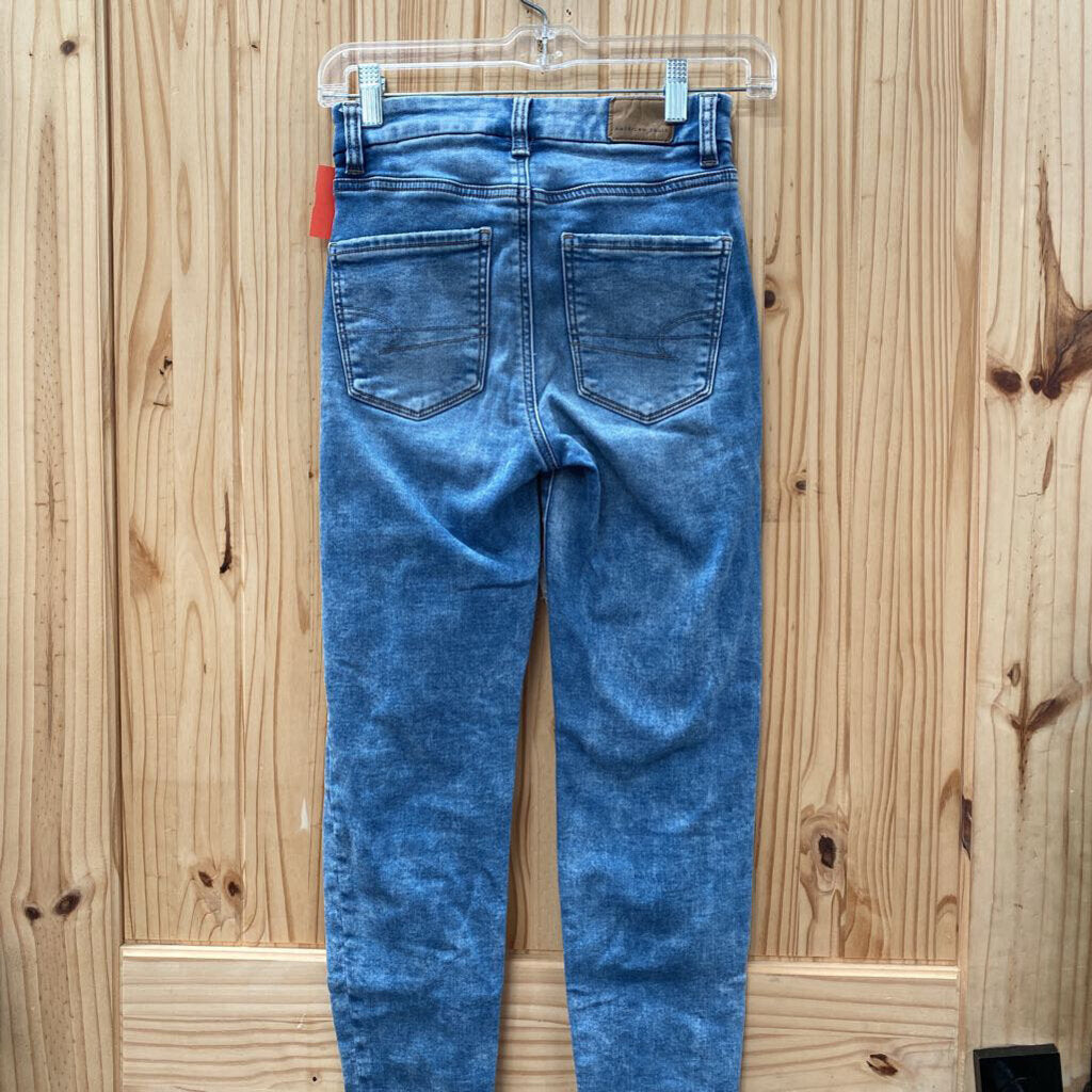 WOMENS AMERICAN EAGLE DENIM DIST. JEANS 000