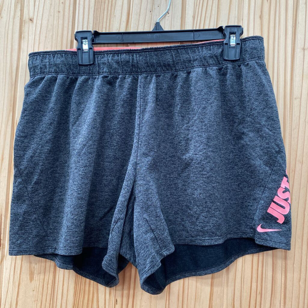 WOMENS JUST DO IT CHARCOAL/CORAL SHORTS XL