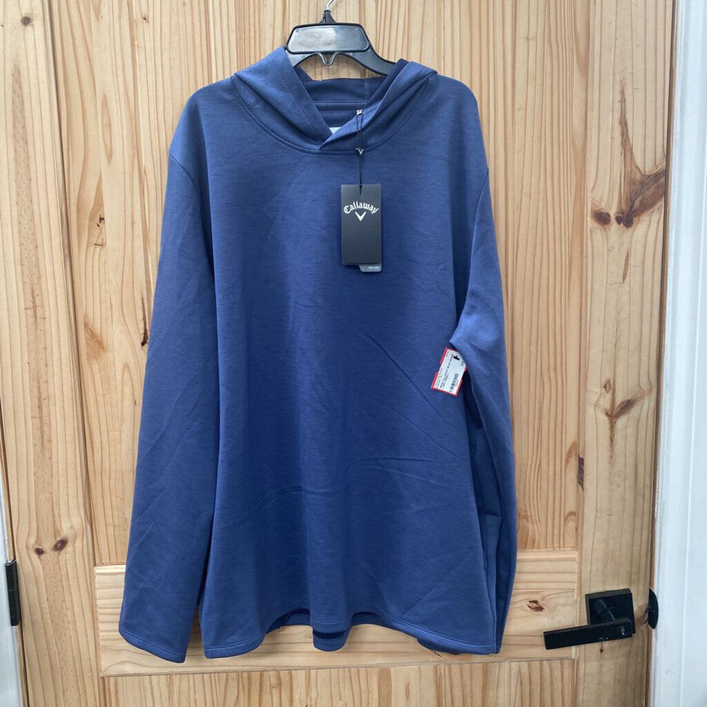 MENS CALLAWAY BLUE HOODIE L NWT