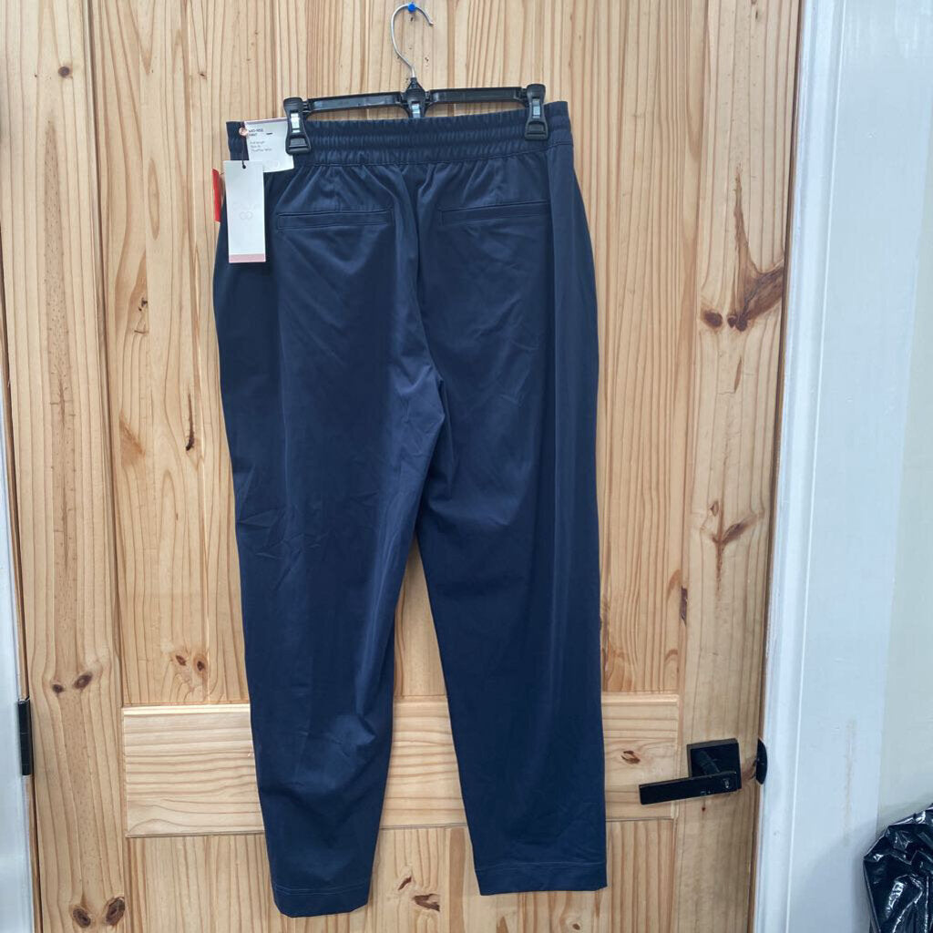 WOMENS CALIA MID-RISE PANTS NAVY BLUE M NWT
