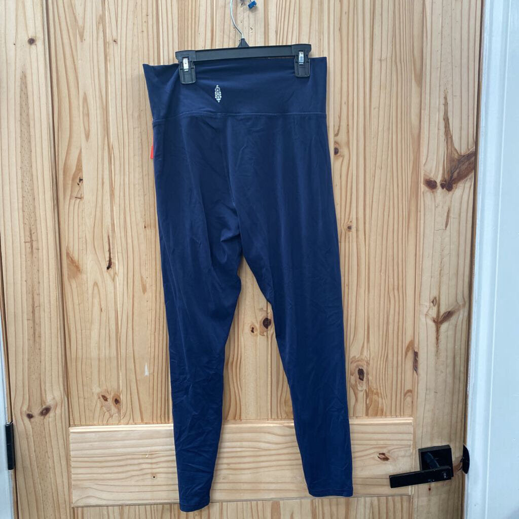 WOMENS FREE PEOPLE NAVY BLUE LEGGINGS L NWT