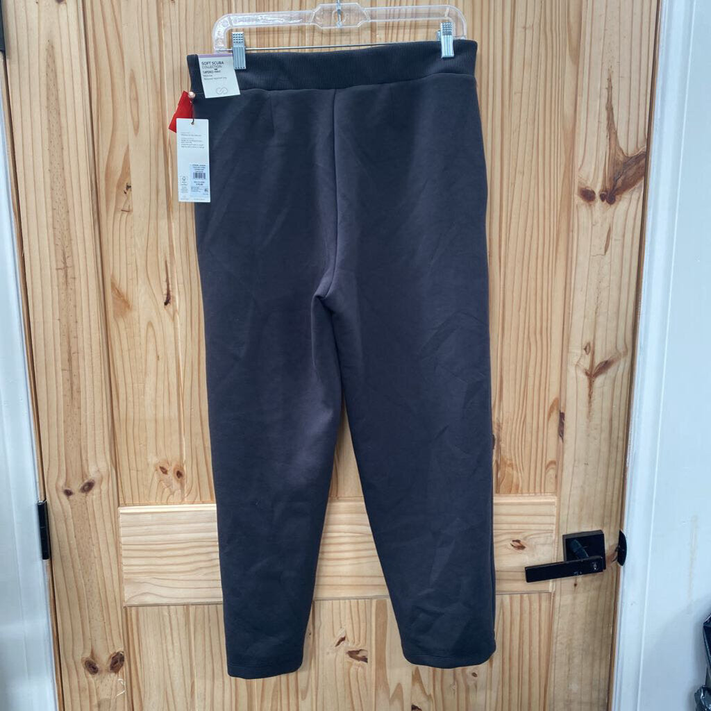 WOMENS CALIA SOFT SCUBA TAPERED PANTS BLK M NWT