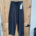 WOMENS CALIA WIDE LEG CARGO PANTS BLK S NWT